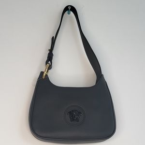 VERSACEMEDUSA LEATHER SHOULDER BAG